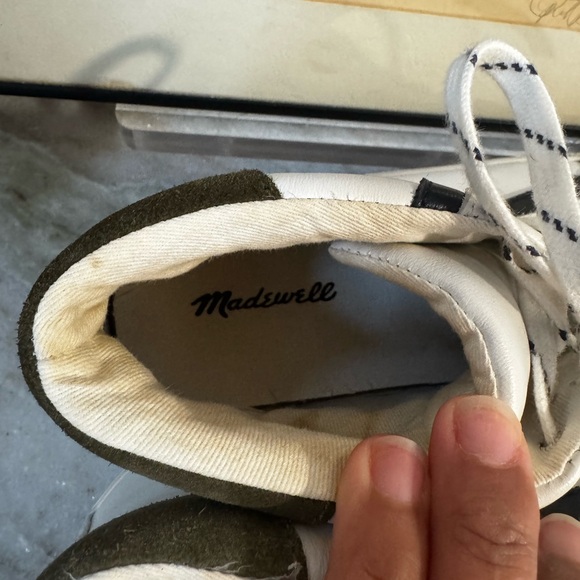 Madewell sidewalk high top sneakers colorblock leather. Women’s size 7.5 - Picture 9 of 13